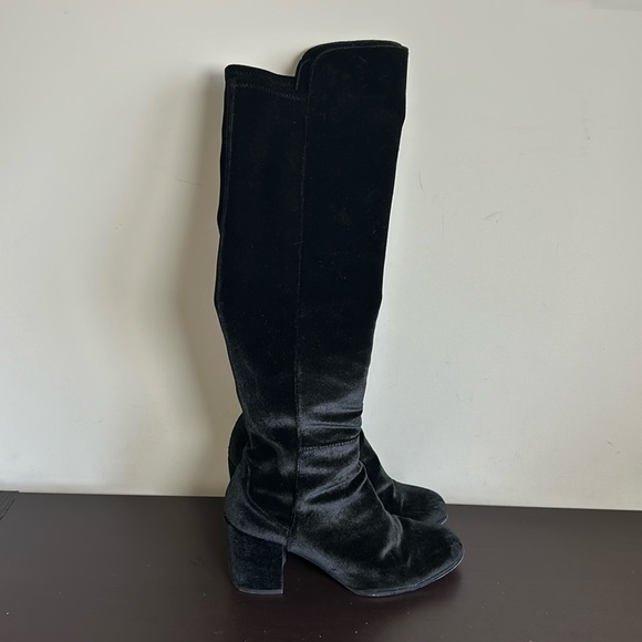 Stuart Weitzman Lowjack Velvet Block
Heel Boot Black Over the Knee Sz 8.5 - Picture 3 of 14